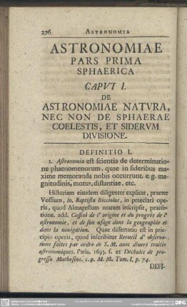 [VI.] Astronomiae Pars Prima Sphaerica