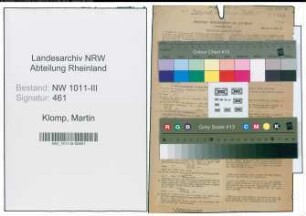Entnazifizierung Martin Klomp , geb. 24.04.1885 (Beamter)