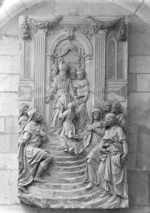 Relief mit Tempelgang Mariä