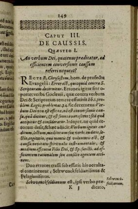 Caput III. De Caussis.