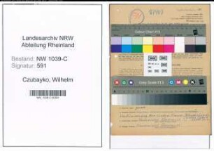 Entnazifizierung Wilhelm Czubayko , geb. 20.08.1899 (Arbeiter)