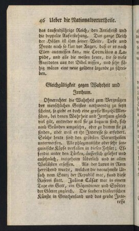 46-47, Gleichgültigkeit gegen Wahrheit und Irrthum