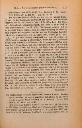 117-118 [Rezension] Neo-confessarius practice instructus
