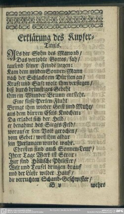 Erklärung des Kupfer-Tituls