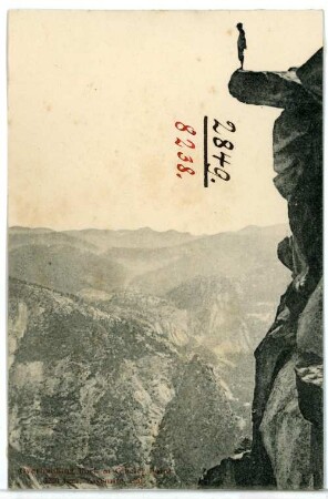 Yosemite. Overhanging Rock at Glacier Point, Yosemite, Cal.