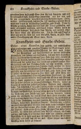 60-64, Kranckheits- und Sterbe-Gebete