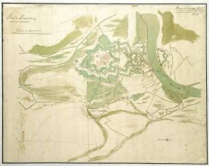 WHK 19 Krieg des Deutschen Reichs mit Frankreich: Plan der Angriffe auf Philippsburg, 1. bis 7. Juni 1734