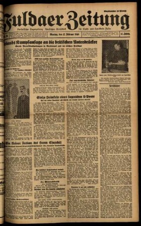 Ausgabe vom Montag, den 12. Februar 1940.