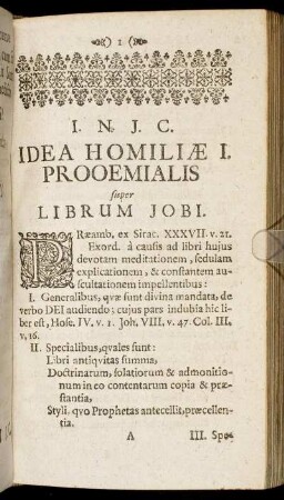 Idea Homiliæ I. - Idea Homiliæ XXX.