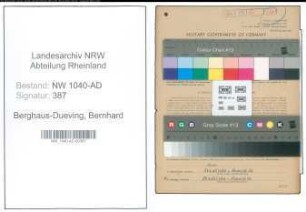 Entnazifizierung Bernhard Berghaus-Dueving , geb. 07.11.1899 (Landwirt)