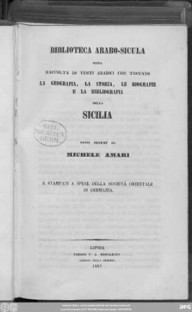 E stampati a spese della societa orientale di Germania