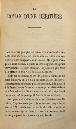 Le roman d'une héritière
