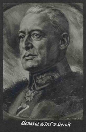 Friedrich von Gerok, General der Infanterie von 1914-1918, Kommandeur des XXIV. Res. Korps in Uniform mit Orden, Porträt im Halbprofil