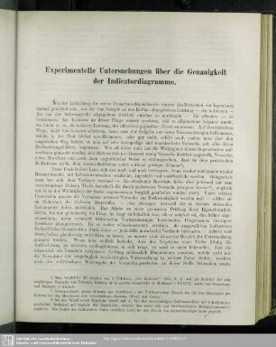 Experimentelle Untersuchungen über die Genauigkeit der Indicatordiagramme