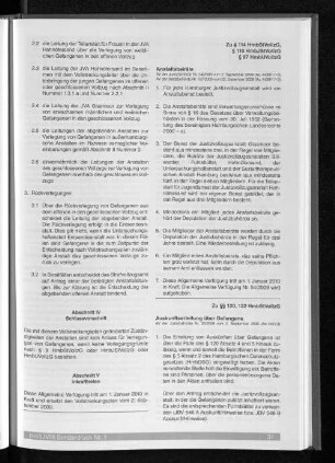 Zu § 114 HmbStVollzG, § 110 HmbJStVollzG, §97 HmbUVollzG