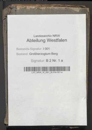 Spezifikation über die in der Registratur des Arrondissements Coesfeld vorhandenen Akten (Hoheitsfach, Polizeifach, Geistliches Fach); Verzeichnis der in der Finanzregistratur des Arrondissements Steinfurt vorhandenen Akten; Inventorium der Geh. Registratur des Arrondissements Steinfurt; desgleichen über das Kriegsfach der Registratur des Arrondissements Steinfurt mit zugehörigem Pro Memoria-Sytemat. Plan für die Registratur des Provinzialbureaus und Grundsätze für die Anlage des Repertoriums; Inventar über die Grundaufnahmeregistratur (mit Grundaufnahme-Protokollen des Arrondissements Steinfurt); Verzeichnis der 1807 aus der Coesfeldischen Regierungsregistratur der Provinzialbehörde überlieferten Aktenstücke