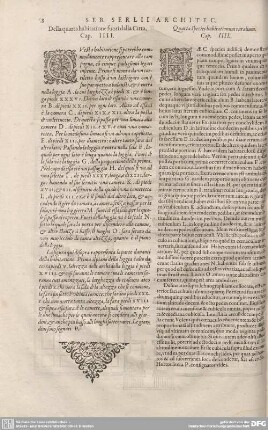 Della quarta habitatione fuori della Citta. Cap. IIII.