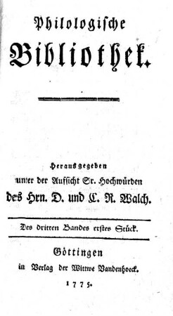 3: Philologische Bibliothek