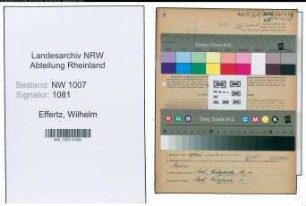 Entnazifizierung Wilhelm Effertz , geb. 09.05.1893 (Amtsinspektor)