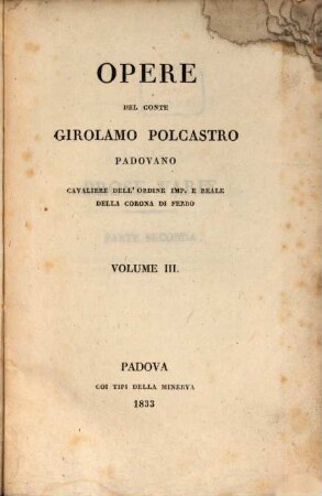 Opere del Conte Girolamo Polcastro, 3