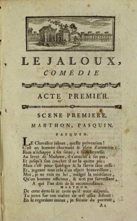 Le jaloux : comédie en cinq actes et en vers libres