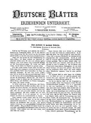 Der Aufsatz in meiner Schule : (Fortsetzung)