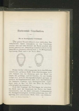 Horizontale Canalisation. Die zu beseitigenden Uebelstände.
