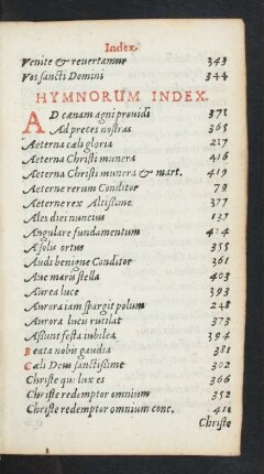 Hymnorum Index.