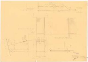 Bundesgartenschau 1955, Kassel: Details Haupteingangstor 1:50, 1:10