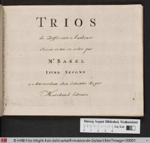 Trios de Differents Autheurs : Livre Second