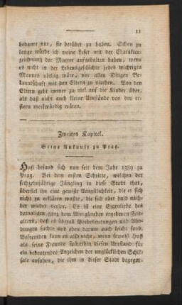 Zweites Kapitel. Seine Ankunft zu Prag.