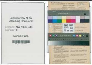 Entnazifizierung Hans Dohse , geb. 01.10.1903 (Chemiker)