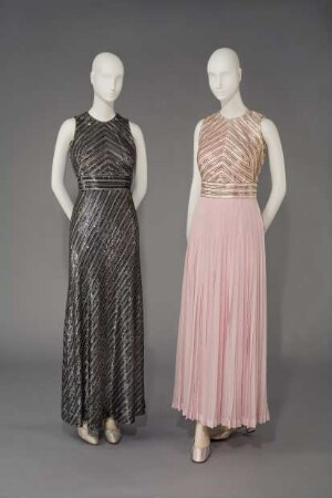 Rosa Abendkleid mit Paillettenstickerei