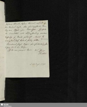 Nr. 64: Forster an die Vossische Buchhandlung. [28.09.1791].