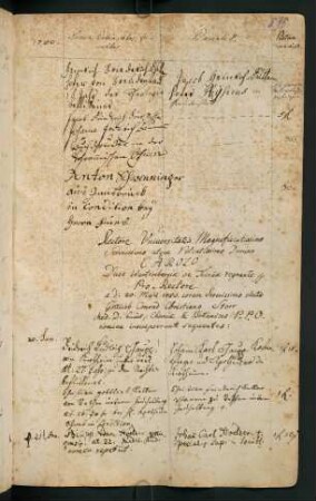 Rektorat Karl Eugen Herzog von Württemberg (Prorektor: Gottlieb Konrad Christian Storr)