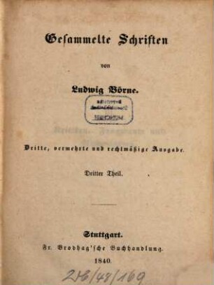 Gesammelte Schriften, 3