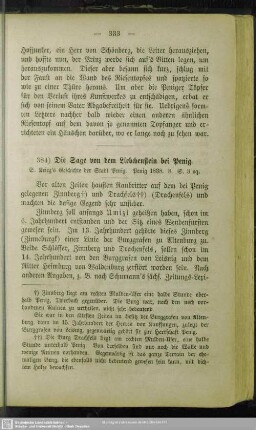 384. Die Sage von dem Liebchenstein bei Penig