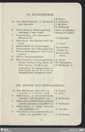 VII. Buchgewerbe