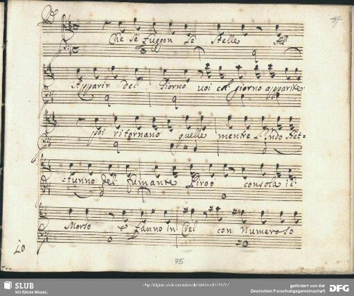 Recitativo: Che se fuggon le stelle