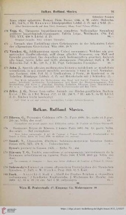 Balkan. Rußland. Slavica (Nr. 175 - 197)