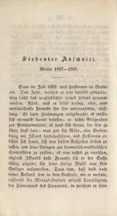Siebenter Abschnitt. Berlin 1807-1808