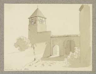 Hexenturm und Toranlage der Burg Windecken, nach einer Vorlage von 1824