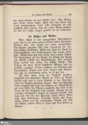 19. Höhen und Tiefen