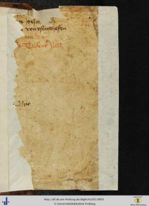[Ehemaliger vorderer Spiegel] Federproben von Texthand.