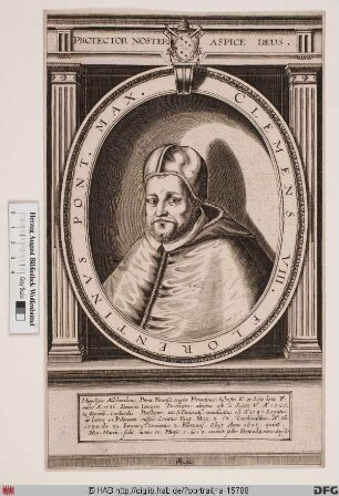 Bildnis Papst Clemens VIII. (Ippolito Aldobrandini) (reg. 30. 1. 1592 - 5. 3. 1605)