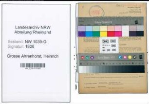 Entnazifizierung Heinrich Grosse Ahrenhorst , geb. 11.03.1897 (Landwirt)