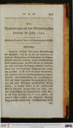 Fuenften Bandes Zwei und Zwanzigstes Stuek.