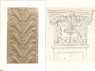 Lange, Ludwig; Lange - Archiv: VI.2 Renaissanceornamente - Kapitell (Ansicht); Detail