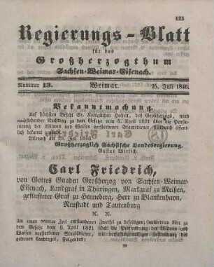 Nr. 13 : 25. Juli 1846