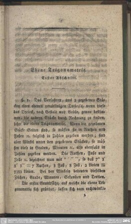 Ebene Trigonometrie